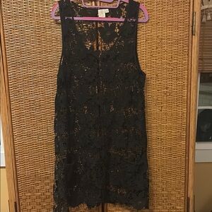 2 Chic Black Lace Sleeveless Dress NWOT tags One Size